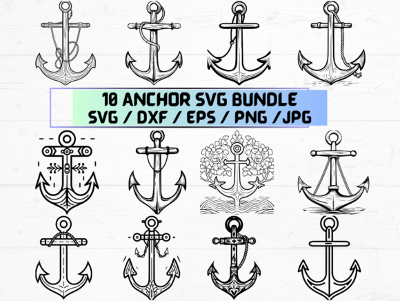 Anchor Stencil Graphics for Crafts and DIY Projects