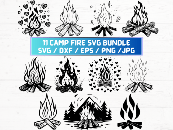 Camp Fire Clipart for Graphics and Crafts