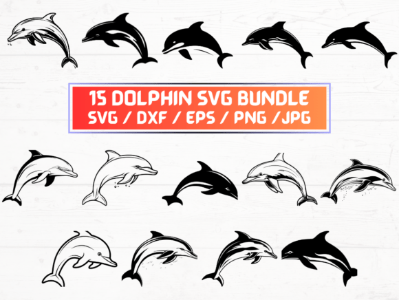 Dolphin Silhouette Svg: A Graphic Design Asset for Crafts and Graphics