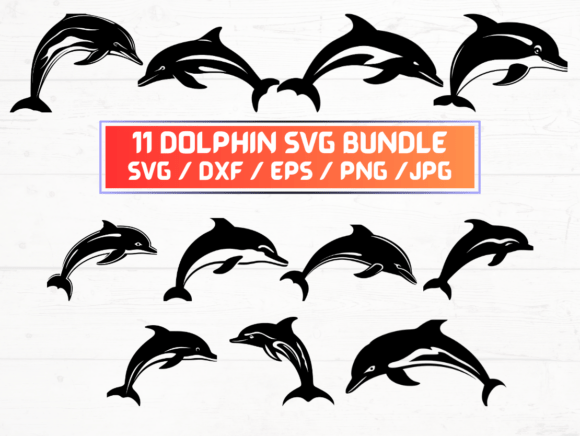 Dolphin Svg Laser Cut Files for Graphics and Crafts