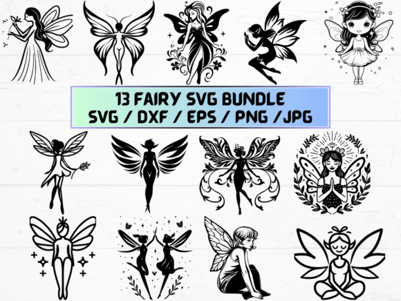 Fairy Laser Engraving Cut Files for Graphics and Crafts