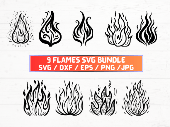 Flames SVG File Review for Graphics and Crafts