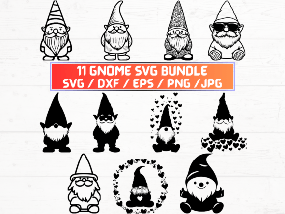 Gnome Laser Engraving Cut Files for Graphics and Crafts