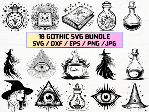 Gothic Svg Laser Cut Files for Graphics and Crafts