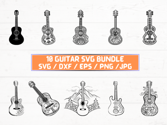 Guitar Laser Engraving Cut File for Crafts and Graphics