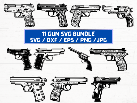 Gun Laser Cut Graphics for Crafts and Content