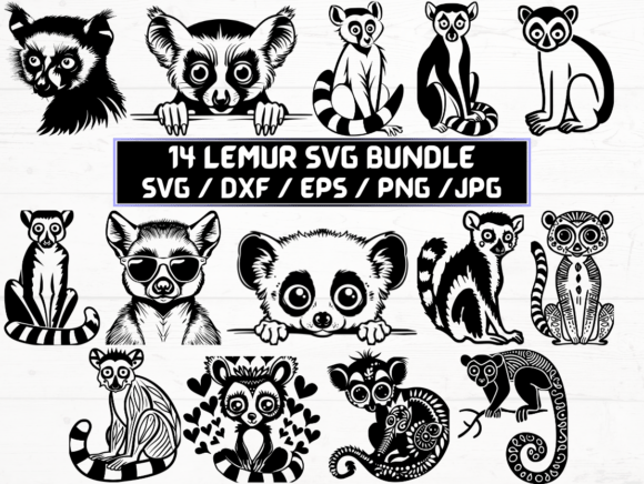 Lemur SVG Graphics for Crafts and Creative Projects