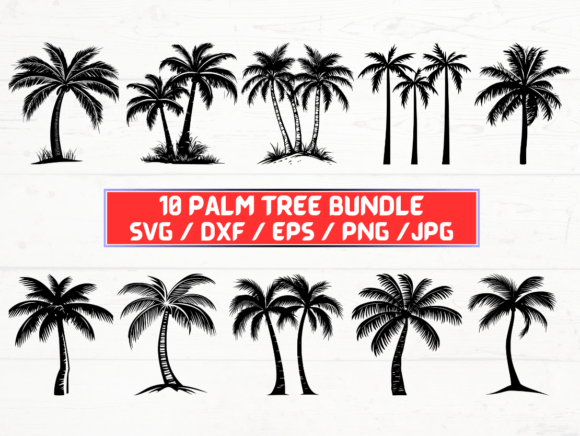 Palm Tree SVG Bundle: Premium Graphics for Crafts & Brands