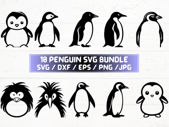 Penguin SVG Graphics for Crafts & Content Publishing