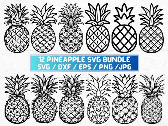 Pineapple Laser Engraving Cut Files for Graphics & Crafts