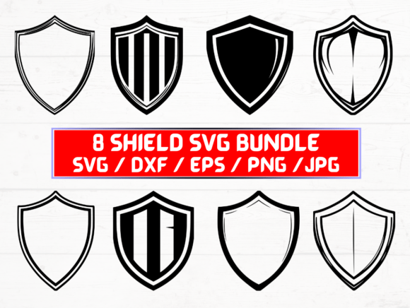 Shield Laser Cut Graphics for Crafts and Creative Projects