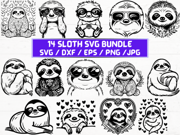 Sloth SVG File: A Designer's Take on Graphics for Crafts