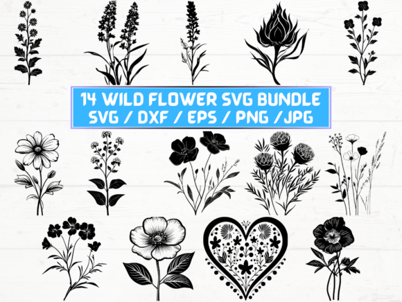Wild Flower Laser Cut Graphics for Crafts and Creators